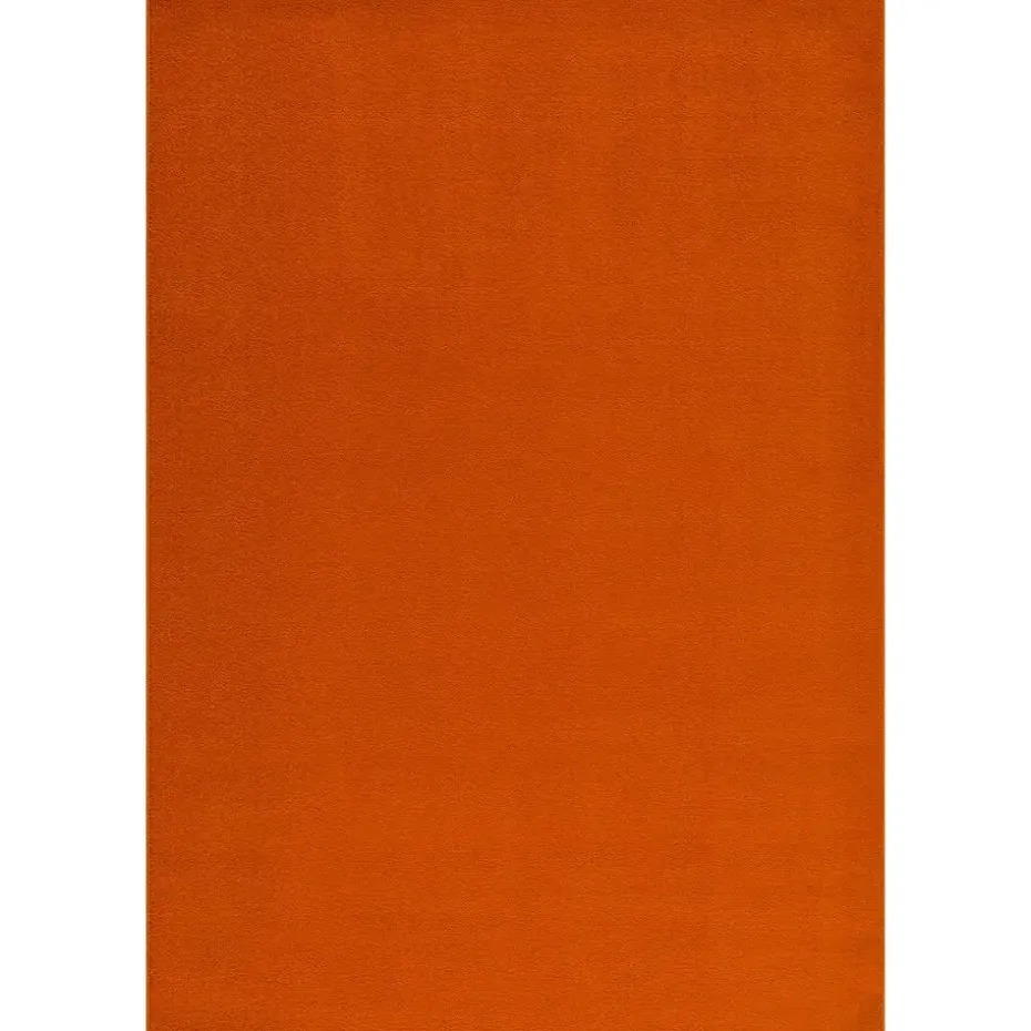 Uni Effen Laagpolig Vloerkleed Modern Oranje - 160x230 CM