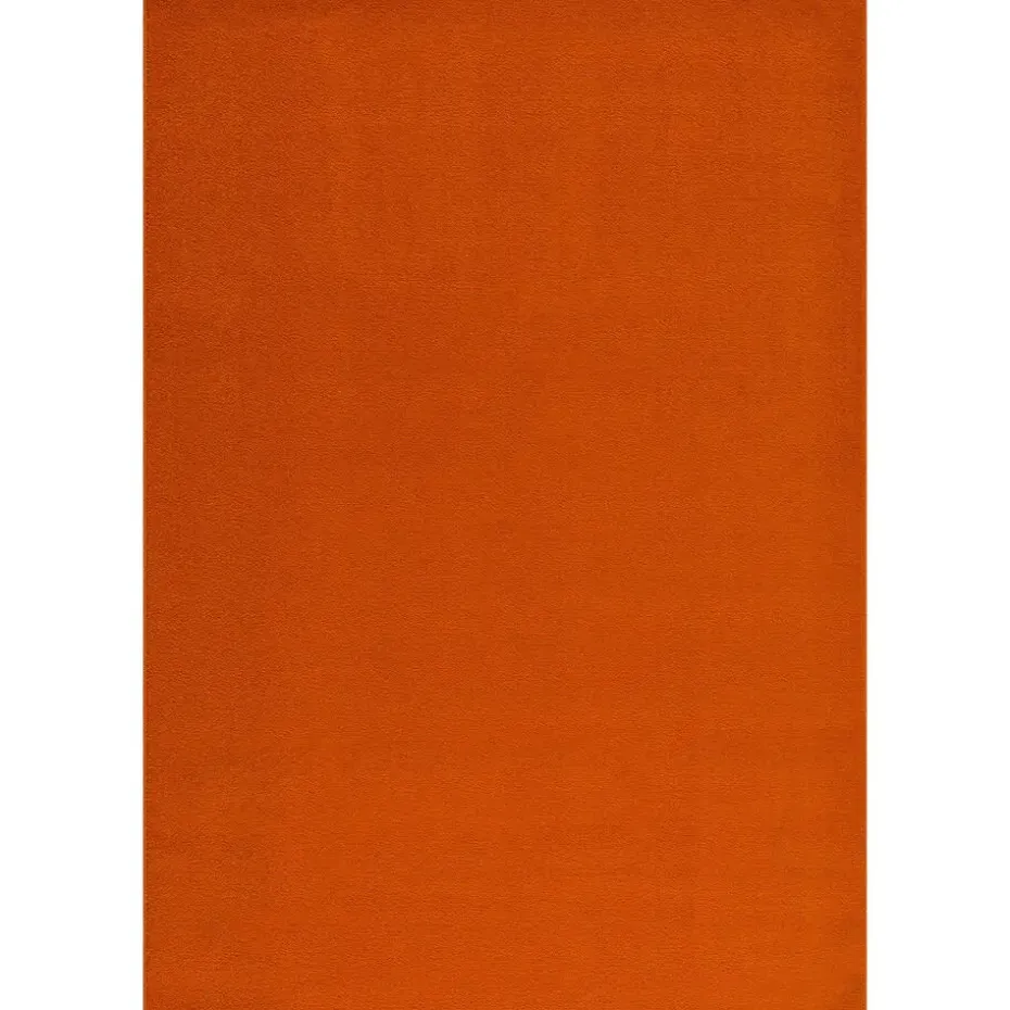 Uni Effen Laagpolig Vloerkleed Modern Oranje - 160x230 CM