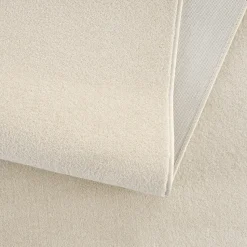 Uni Effen Laagpolig Vloerkleed Modern Creme - 250x250 CM Vierkant
