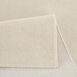 Uni Effen Laagpolig Vloerkleed Modern Creme - 250x250 CM Vierkant