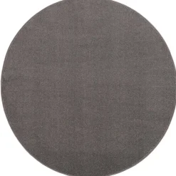 Uni Rond Effen Laagpolig Vloerkleed Modern Grijs - 300 CM ROND