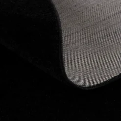 Uni Rond Effen Laagpolig Vloerkleed Modern Zwart - 300 CM ROND