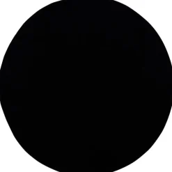 Uni Rond Effen Laagpolig Vloerkleed Modern Zwart - 120 CM ROND