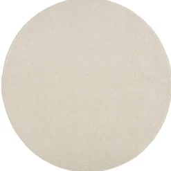 Uni Rond Effen Laagpolig Vloerkleed Modern Creme - 200 CM ROND
