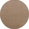Uni Rond Effen Laagpolig Vloerkleed Modern Beige - 120 CM ROND