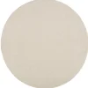 Uni Rond Effen Laagpolig Vloerkleed Modern Creme - 120 CM ROND