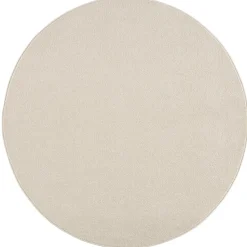 Uni Rond Effen Laagpolig Vloerkleed Modern Creme - 120 CM ROND