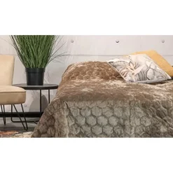 Unique Living - Bedsprei Peggy 220x220cm taupe