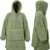 Unique Living - Hoodie Teddy Tea Green -70x57x87cm
