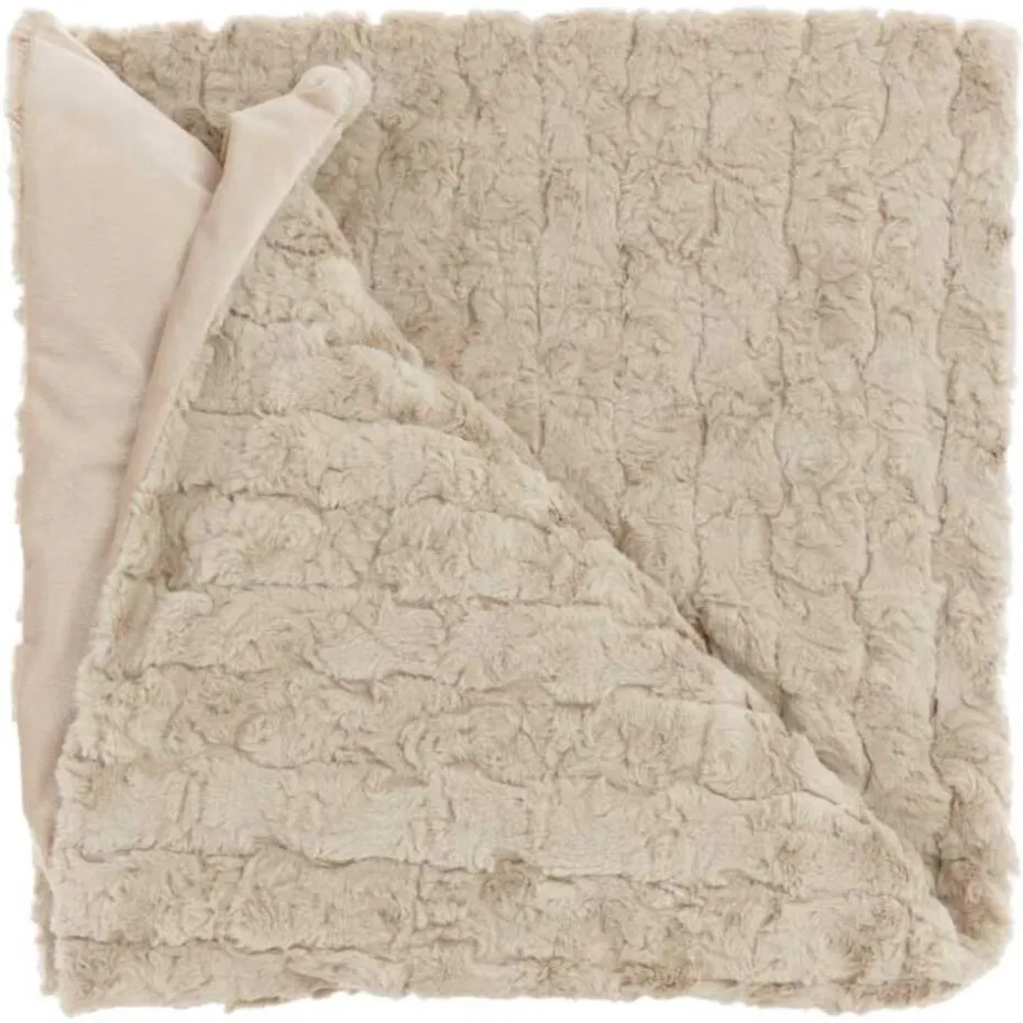 Unique Living - Plaid Veerle Sand -150x200cm