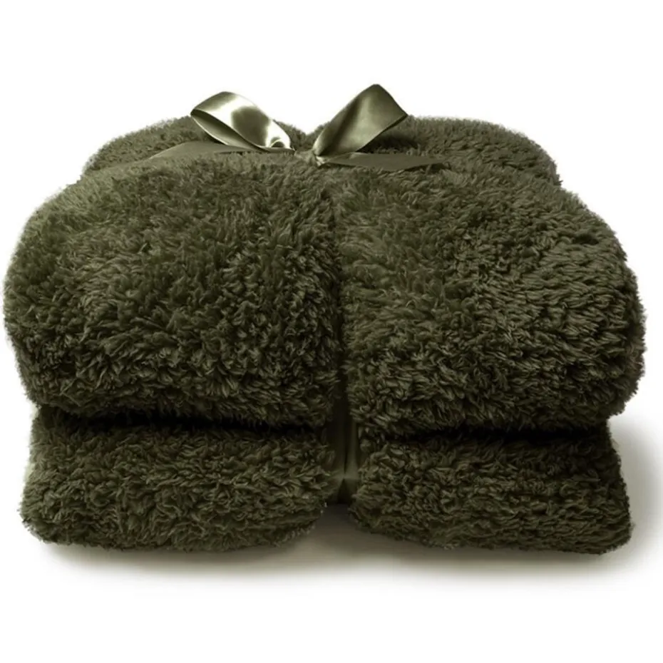 Unique Living - Teddy Plaid 150x200cm Winter Green