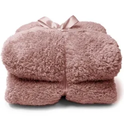 Unique Living - Teddy plaid 150x200cm oud roze