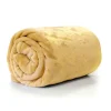 Unique Living Plaid/deken - fleece - mosterd geel - 130 x 180 cm