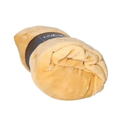 Unique Living Plaid/deken - fleece - mosterd geel - 130 x 180 cm