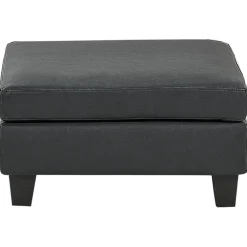 UNSTAD - Hocker - Zwart - Kunstleer