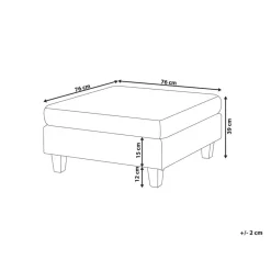 UNSTAD - Hocker - Zwart - Polyester