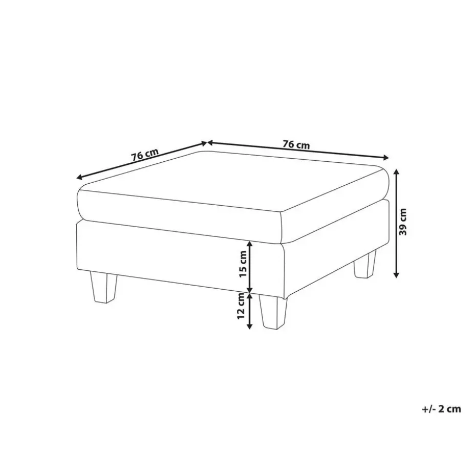 UNSTAD - Hocker - Zwart - Polyester