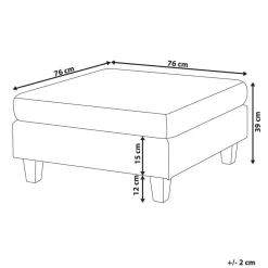 UNSTAD - Hocker - Zwart - Polyester