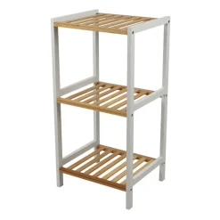 Urban Living Douche/badkamer opberg rekje - bamboe - 3 lagen