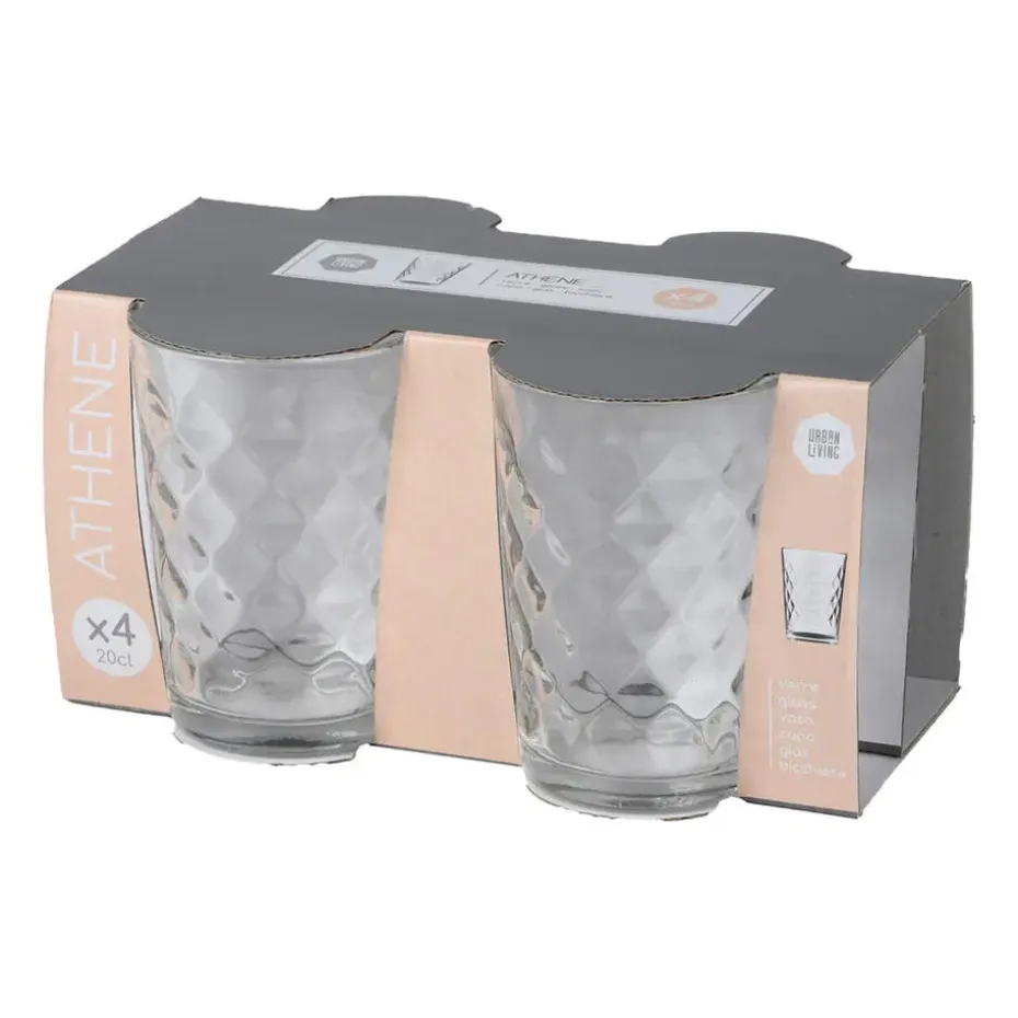 Urban Living Drinkglazen Athene - 4x stuks - glas - 200 ml
