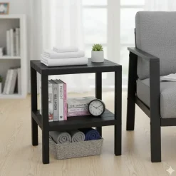 Urban Living Opbergrek - zwart - kunststof - 39 x 33 x 45 cm