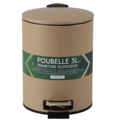 Urban Living Pedaalemmer Toulon - beige - 3L - metaal