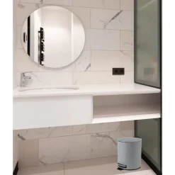 Urban Living Pedaalemmer Toulon - betongrijs - 5L - metaal