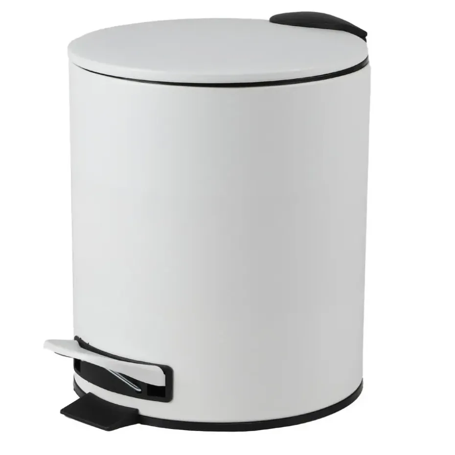 Urban Living Pedaalemmer Toulon - ivoor wit - 5L - metaal