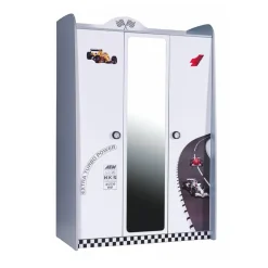 V Power kledingkast auto Wit