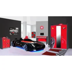 V Power kledingkast auto Rood