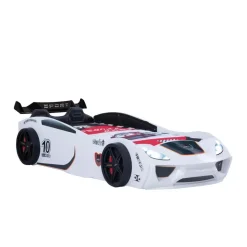 V2 Sport autobed racebed wit met licht en bekleding