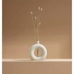 Vaas Lotus - off-white - keramiek - 22x20x6 cm