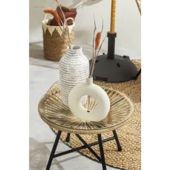 Vaas Lotus - off-white - keramiek - 22x20x6 cm