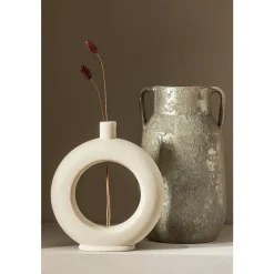 Vaas Lotus - off-white - keramiek - 22x20x6 cm