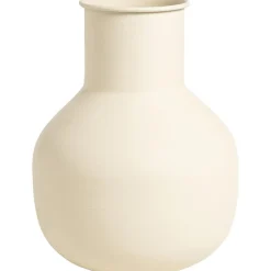 Vaas Maan off-white metaal - 30,3x23x12,3 cm