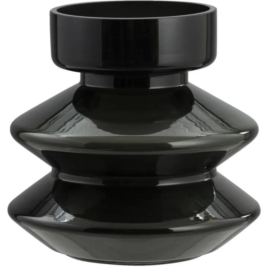 Vaas Niro - zwart - glas - 21xØ21 cm