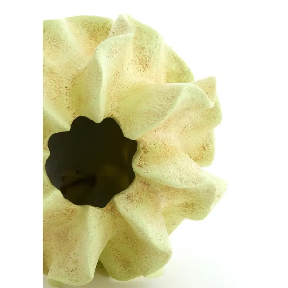 Vaas Sharuna - Crème groen - 26.5x26.5x25cm