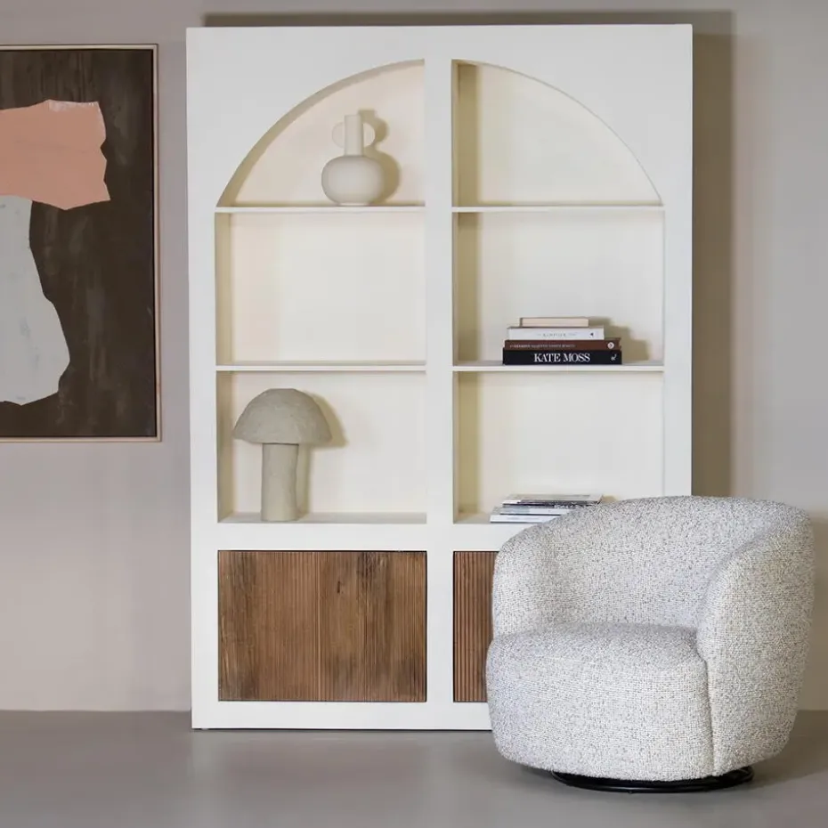 Vakkenkast Beige - 150x38x210cm - 8 Vakken - Miné