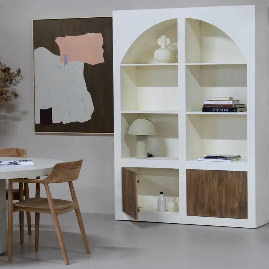 Vakkenkast Beige - 150x38x210cm - 8 Vakken - Miné