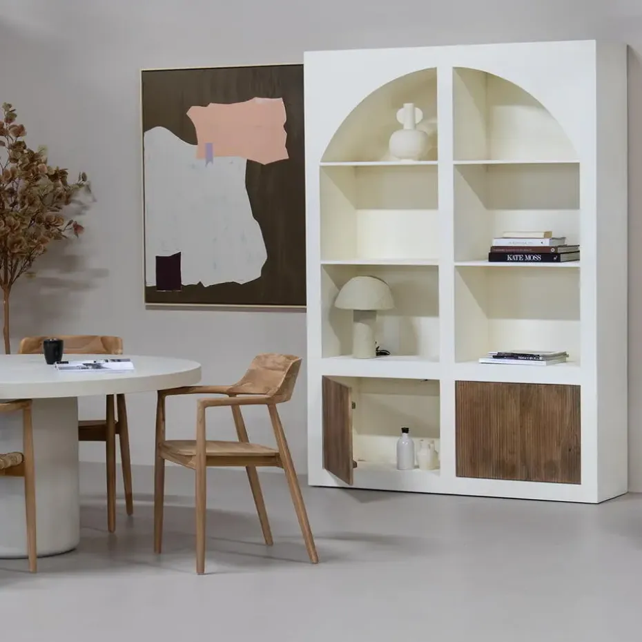 Vakkenkast Beige - 150x38x210cm - 8 Vakken - Miné