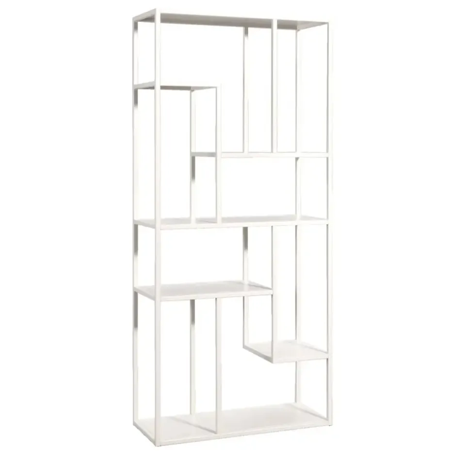 Vakkenkast Stan - zand - metaal - 188x85x35 cm