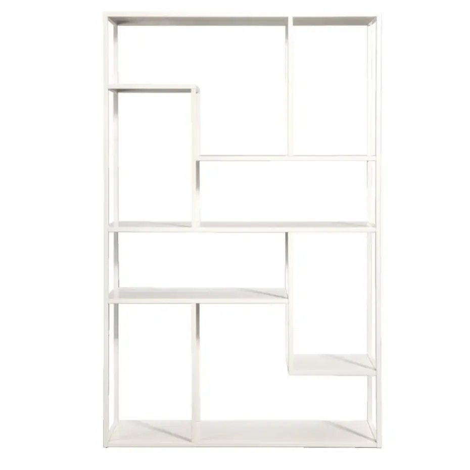 Vakkenkast Stan - zand - metaal - 188x120x35 cm