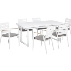 VALCANETTO/TAVIANO - Tuinset voor 6 - Grijs - Aluminium