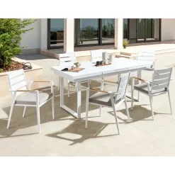 VALCANETTO/TAVIANO - Tuinset voor 6 - Grijs - Aluminium