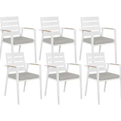 VALCANETTO/TAVIANO - Tuinset voor 6 - Grijs - Aluminium