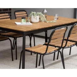 VALLESE - Tuintafel - Lichthout - 180 x 90 cm - Acaciahout