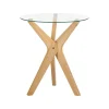 VALLEY - Bijzettafel - Lichthout - Veiligheidsglas