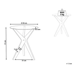 VALLEY - Bijzettafel - Lichthout - Veiligheidsglas