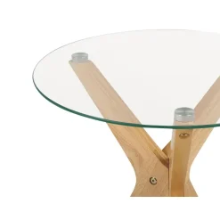 VALLEY - Bijzettafel - Lichthout - Veiligheidsglas