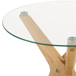 VALLEY - Bijzettafel - Lichthout - Veiligheidsglas